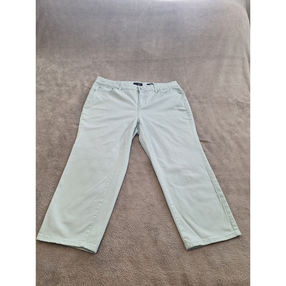 Charter Club Woman Bristol Capri‎ Pants Mint Green Size 16W Cotton Blend Stretch